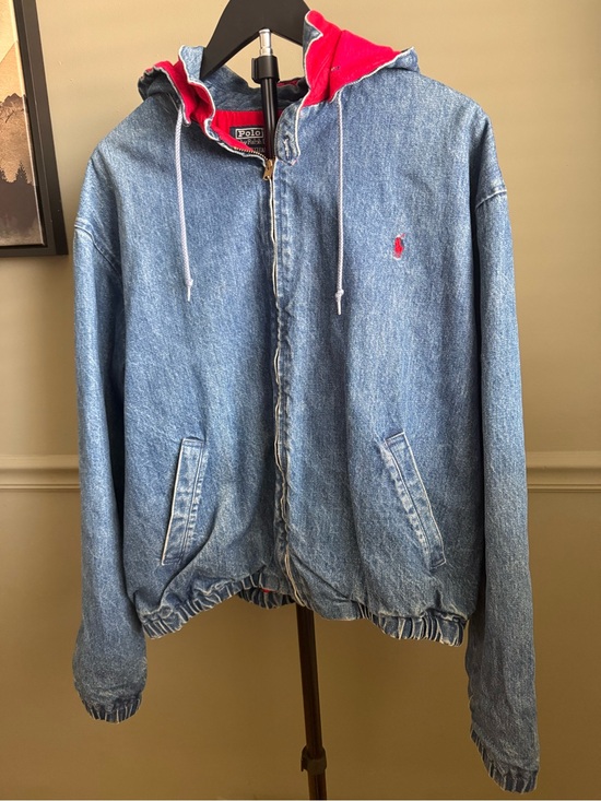 Polo Ralph Lauren Jackets & Blazers - Vintage Polo by Ralph Lauren Denim Jacket with Red Lining